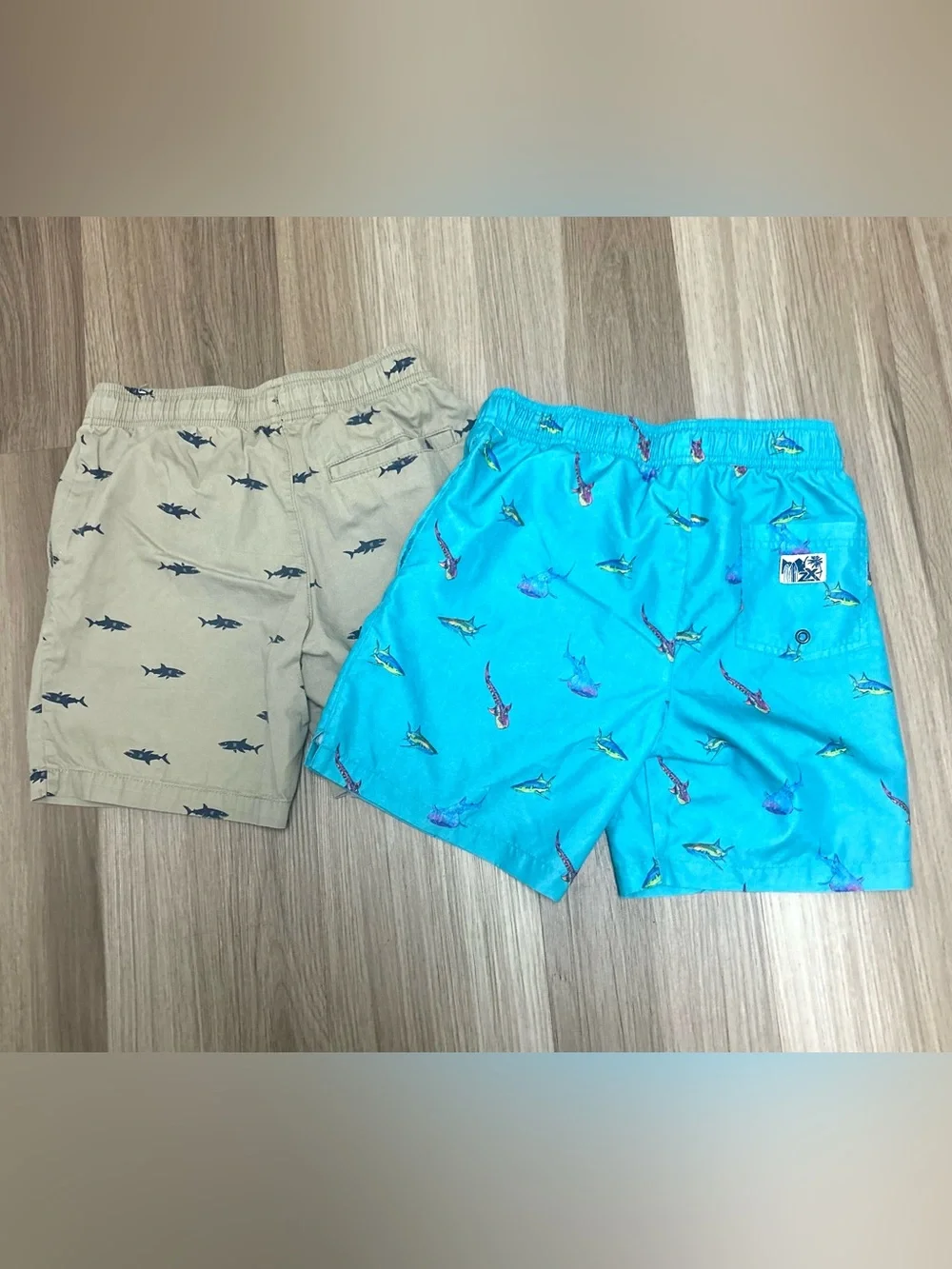 Old Navy Boys Shark-Print Shorts and Swim Shorts Size L (10-12)